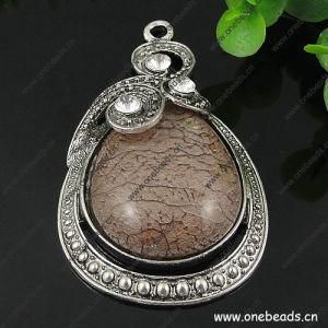 Fashion Zinc Alloy Gemstone Pendant (PXH-5079D)