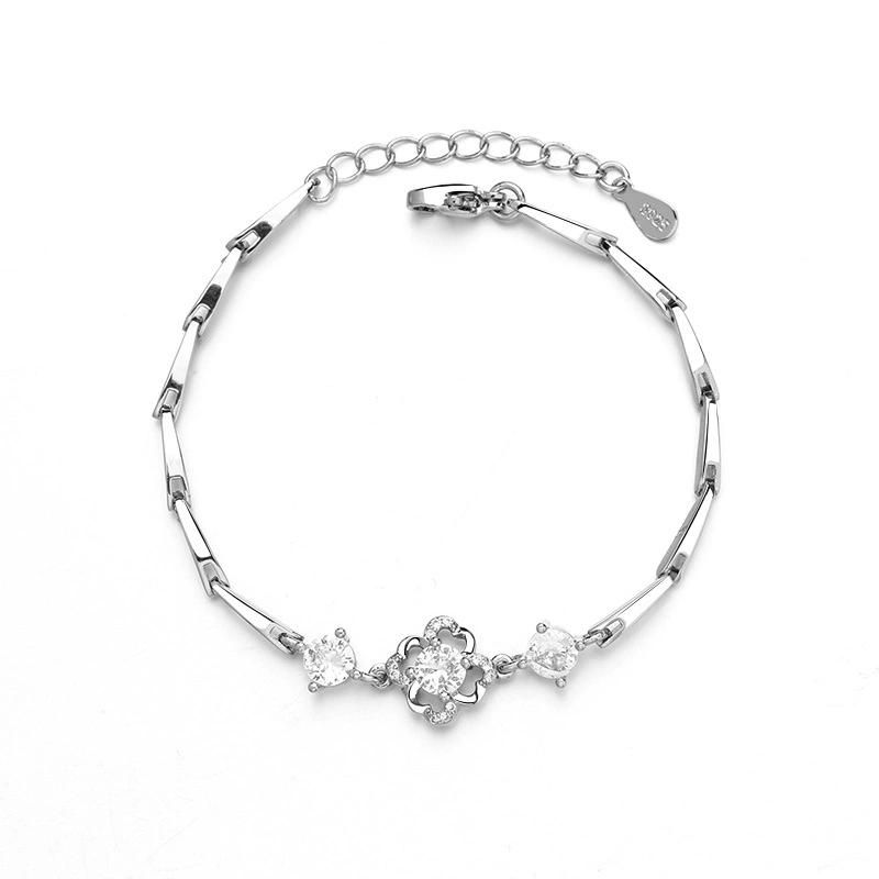 Lucky Four-Leaf Clover Bracelet Female Simple Melon Seed Chain