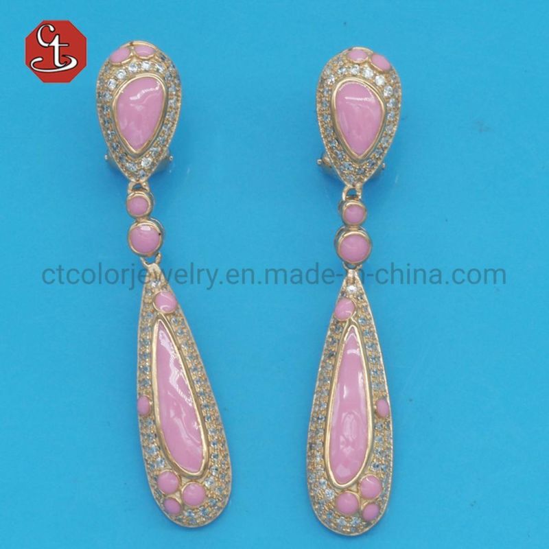 Fashion Enamel Silver or Brass Earring Rose Gold Silver Earring 925 Sterling Silver Jewelry