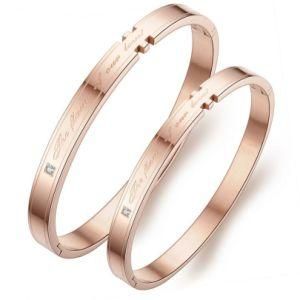 High Polished Stainless Steel 18K Gold Engraved Love Cuff Bracelets