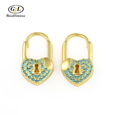 Ins Simple Creative Hot Selling Fashion Copper Micro Inlaid Zircon Earrings Jewelry