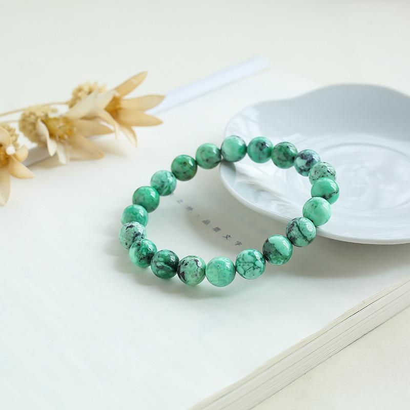 Fashion Jewelry Natural Crystal Phosphorite Bracelets Round Beads Bracelets