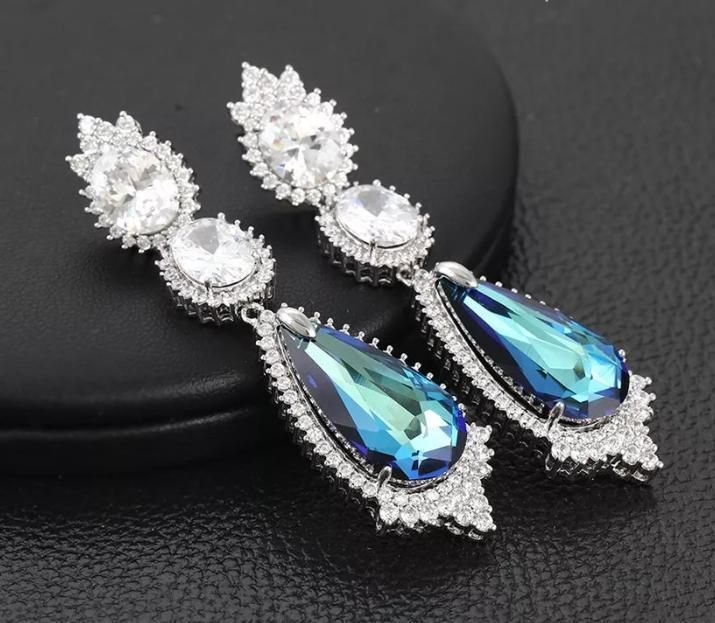 Luxury Wholesale Fashion Jewelry Crystals, Stylish Teenager Tops Earrings for Girl