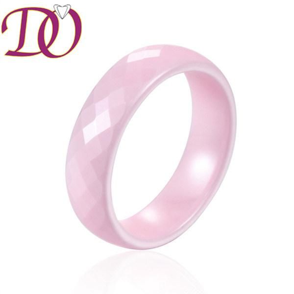 New Arrival Pink Ceramic Ring Pink Engagement Finger Ring Wedding Ring