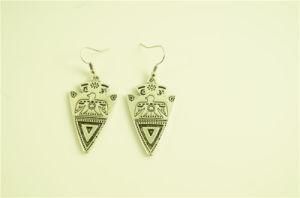 Triangle Alloy with Eagle Texture Earring