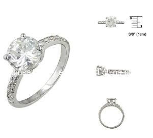 Fashion Diamond Jewelry 316L Stainless Steel CZ Ring