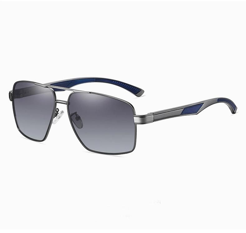 Casual Metal Square Navigator Style with Polarized Lens Sunglasses