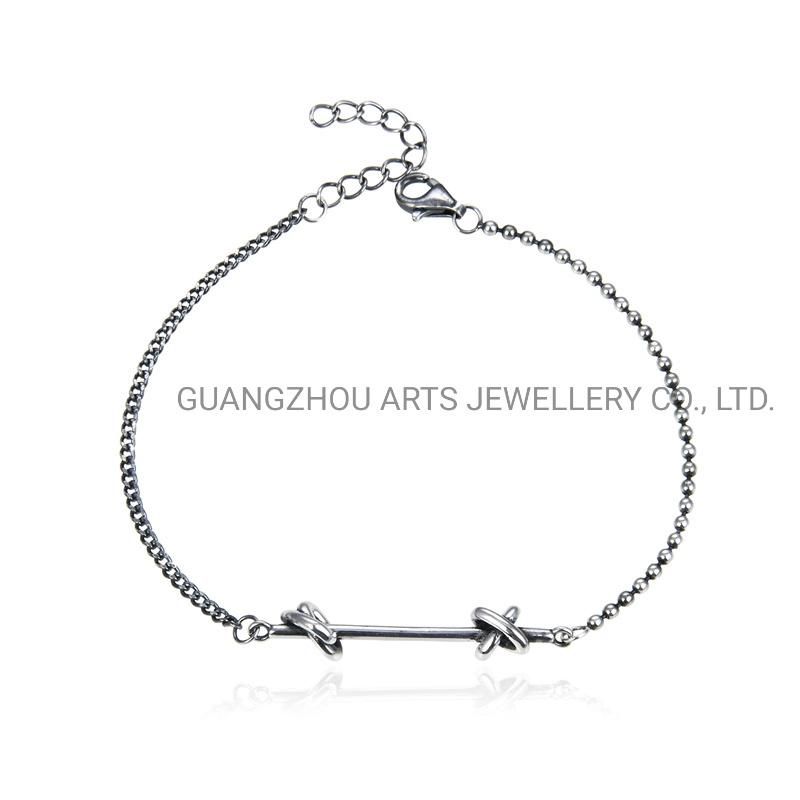 Simple Fashion 925 Sterling Silver Double Rope Bracelet