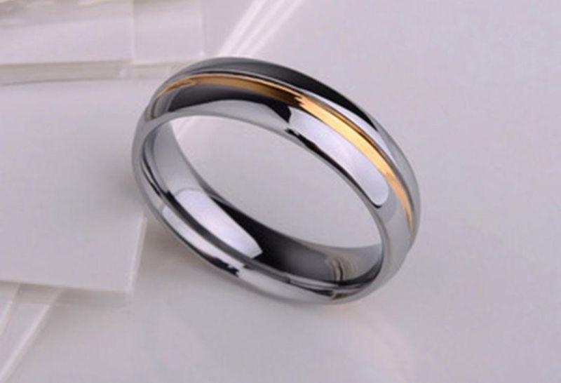 High Quality Jewelry Tungsten Ring Titanium Ring Fashion IP Rose Gold Couple Ring Tst2835