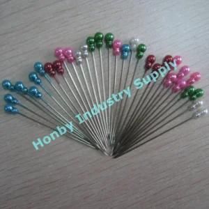 55mm Colorful Plastic Pear Shaped Pearl Head Pins