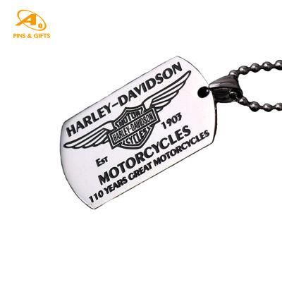 Custom Personal Keychain Enamel Craft Pet Machine Military Set Logo Luggage Promotional Metal ID Name Dog Tag