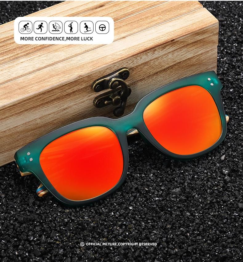 Fashion Sunglasses Eyeglasses Five Colors PC Frame and Colored Wooden Temple