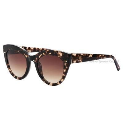 Over Size Flat Fashion Lady Sunglasses Bio Degradable Acetate Shenzhen Manufaturer