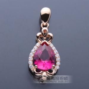 Elegant Lady Rose Gold Plated Silver 925 Pendant (MAGP5825)