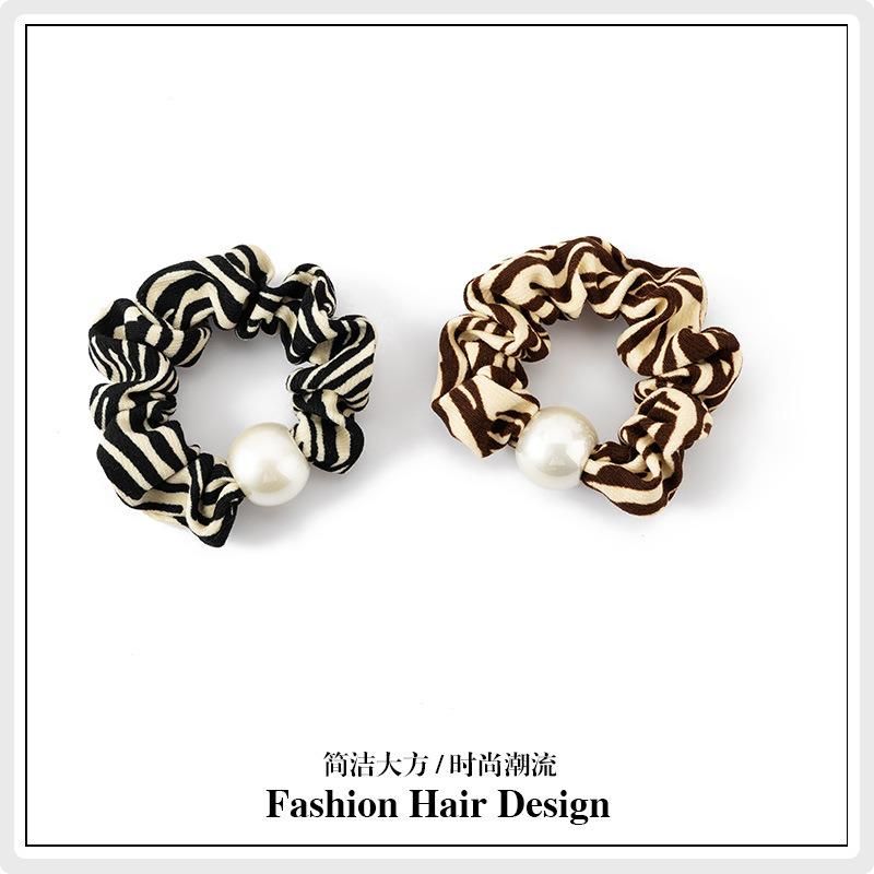 Fashion Jewelry Vintage Pearl Large Intestine Temperament Hair Ring