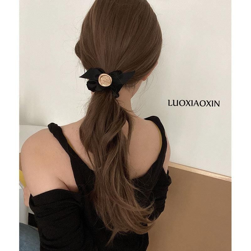 Fashion Jewelry Black Handmade Bow Hairband Hair Rope Headpiece