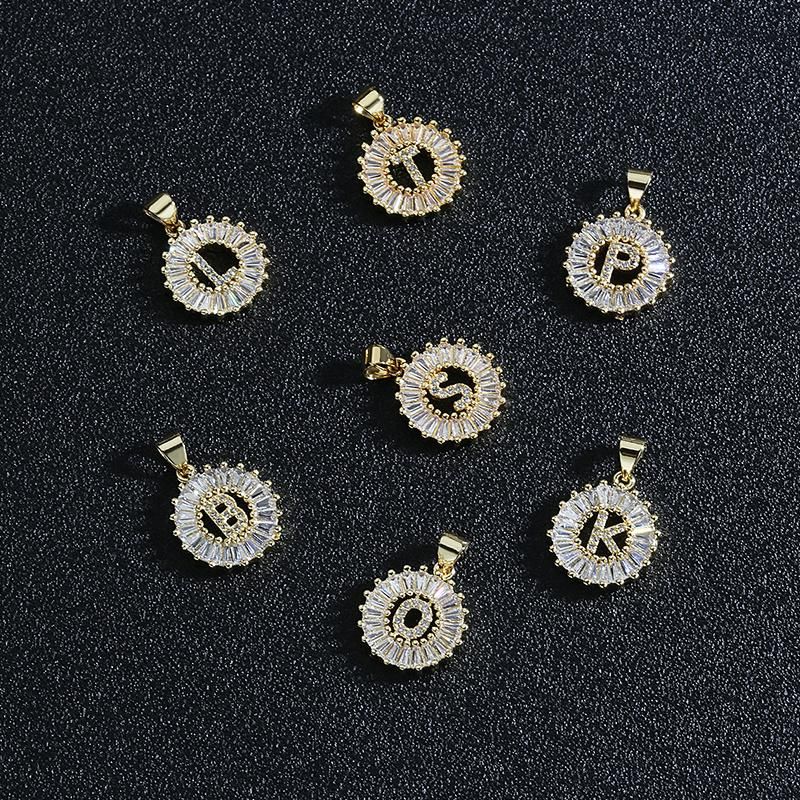 Fashion Imitation Jewelry Silver Crystal Necklace Cubic Zirconia Round Pendant