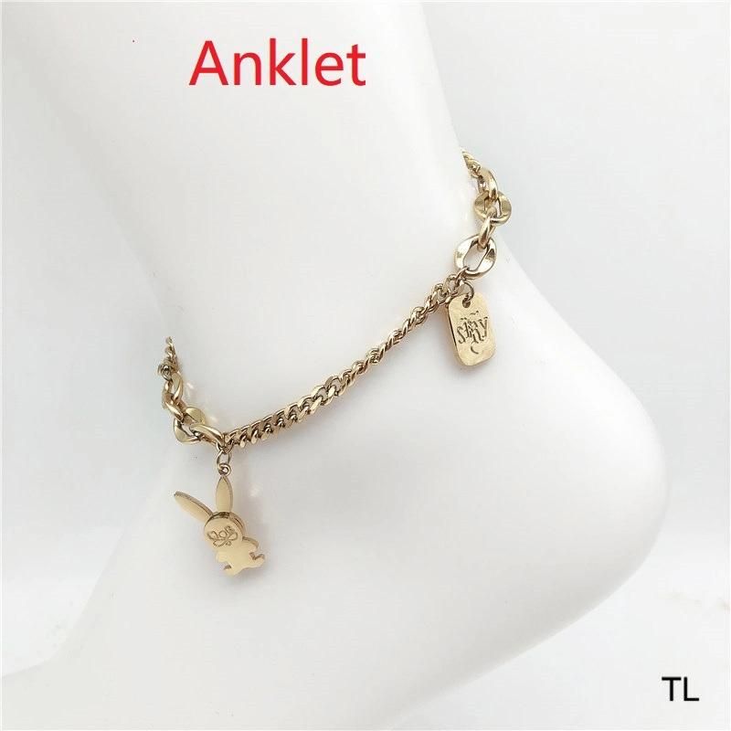 Designer Design Love Ankle Rose Gold Fashion Anklet Women′s Stainless Steel Jewelry