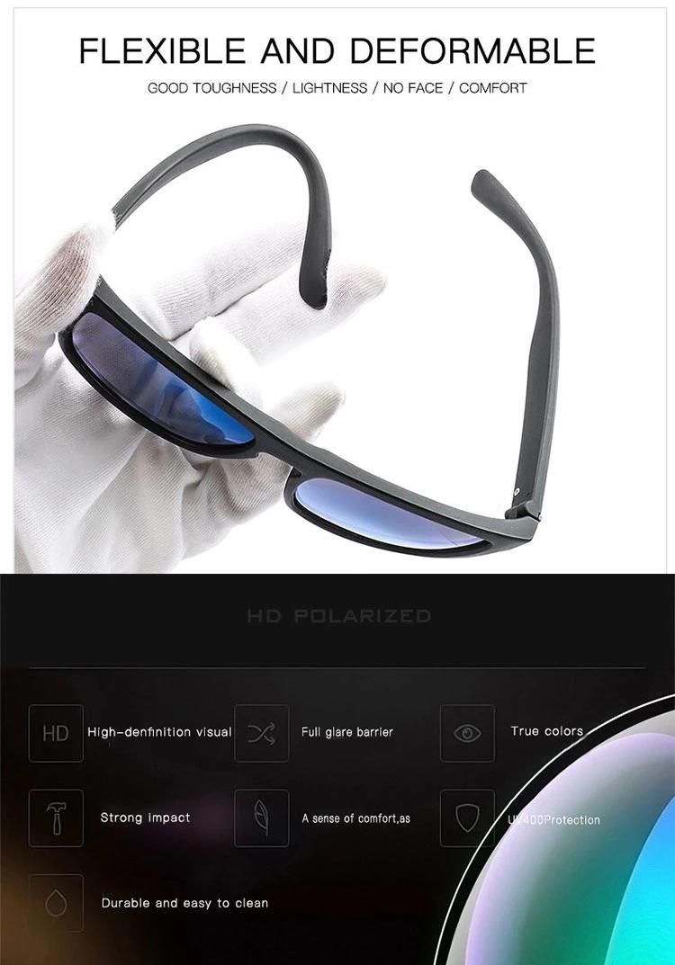 2021 New Square Sunglasses Men Polarized Sun Glasses River Retro Vintage Women Fashion Driving Eyewear Sports Eyewear Unisex PC