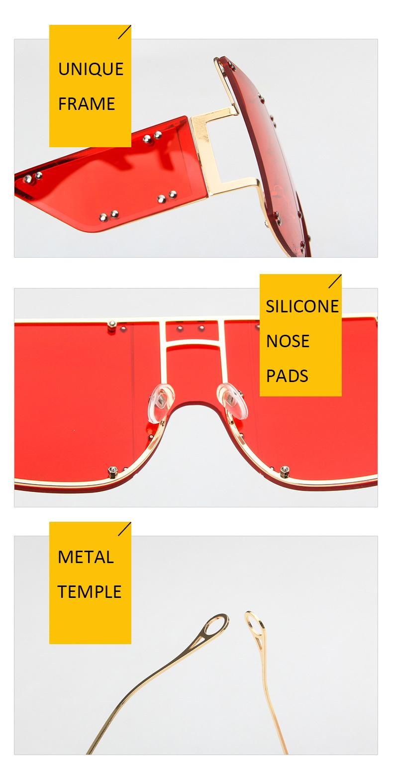 Stock Oversize Vintage Sun Glasses Sunglasses Metal Fashion Design Men Women Luxury Brand Designer Sunglasses 2022