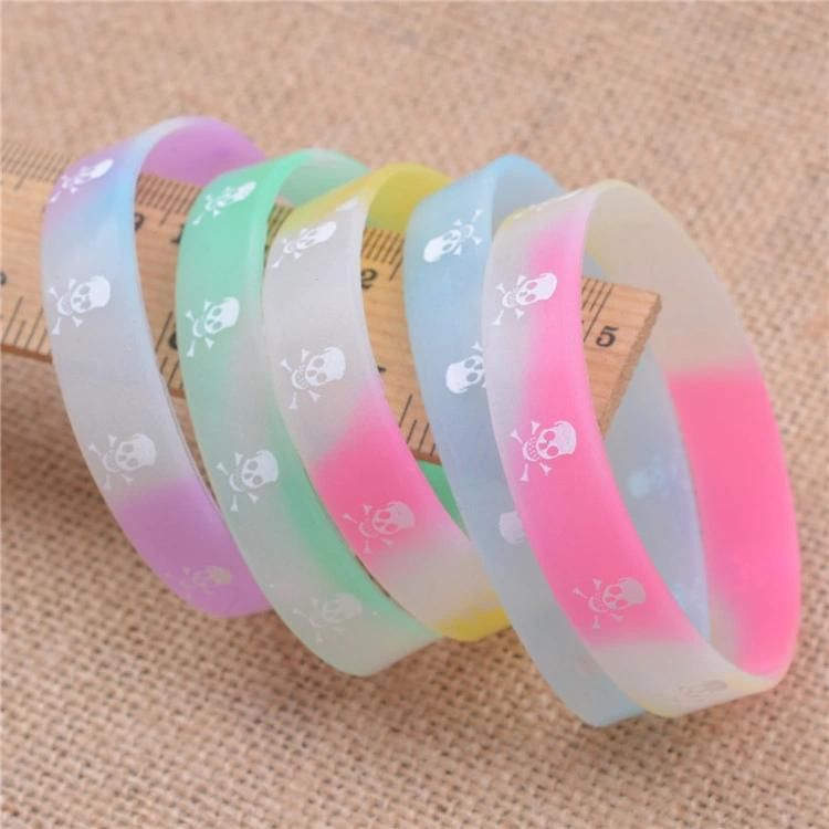 Custom Printed Silicone Wristband Rubber Bracelet for Promotion