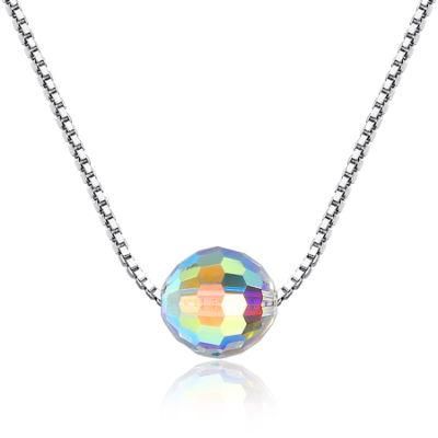 Gift Unique Necklaces Shinning Ball Steel Pendant for Girl