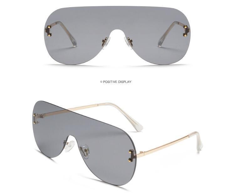 2019 Hot Selling One Piece Lens Metal Sunglasses for Ready Made Goods