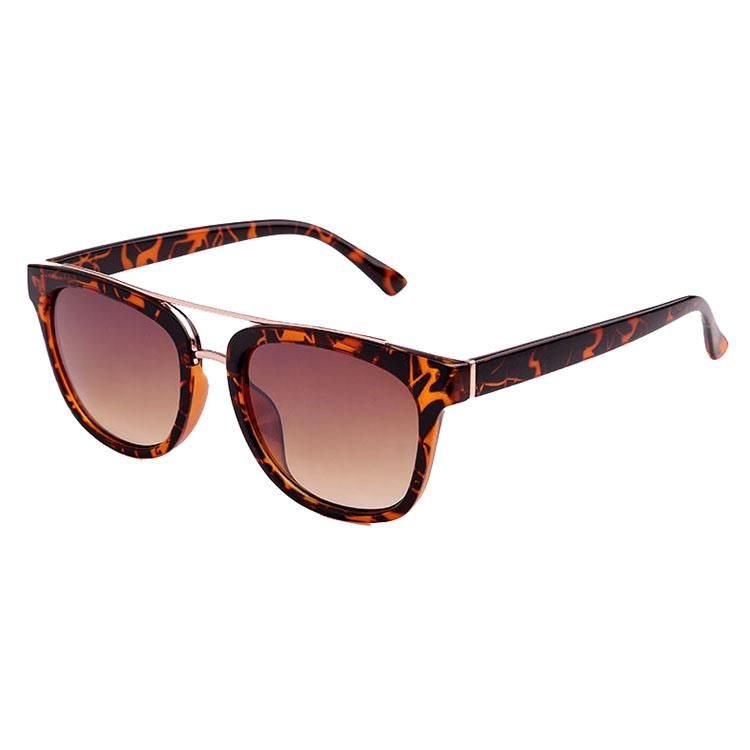 Square Plastic with Metal Bar Sunglasses
