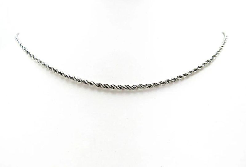 Wholesale Jewelry Twist Chain Necklace Stainless Steel Polished Surface Natural Color