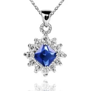 Fashion Jewelry Factory Necklace Accessories Diamond Sapphire Pendant