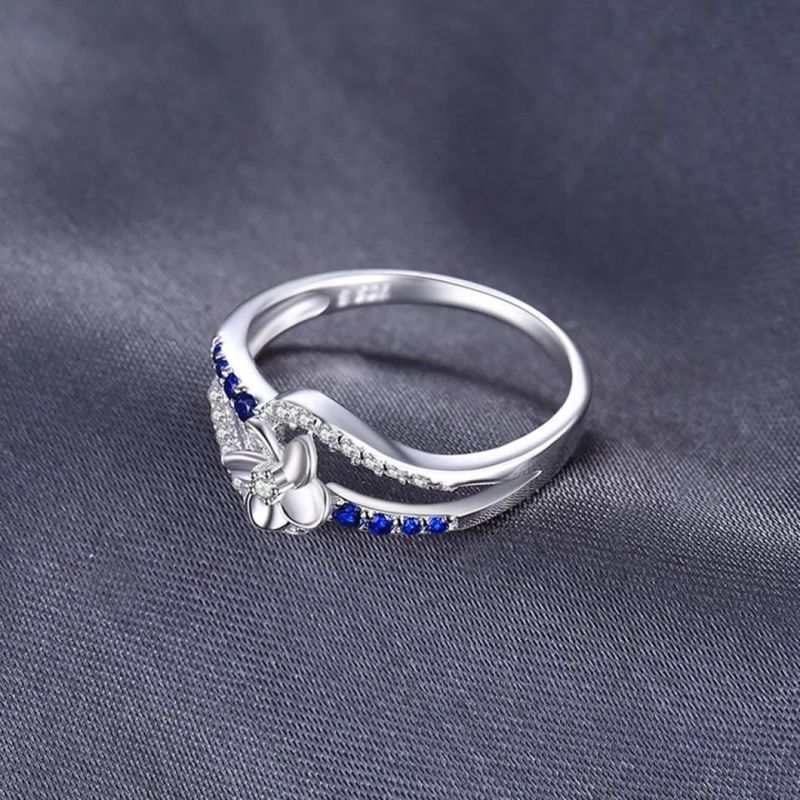 925 Sterling Silver Jewelry Lovely Flower Fashion Ring for Women Wholesale