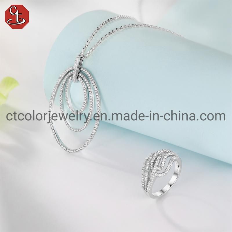 925 Sterling Silver Ring White Plating AAA CZ Ring Jewelry