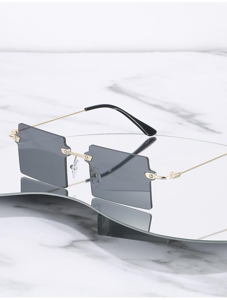 Sunglasses Square Fashion Rimless Glasses Amazon Hot Sale