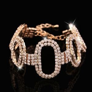 Fashion Gold Jewelry Stainless Steel Crystal Bracelet