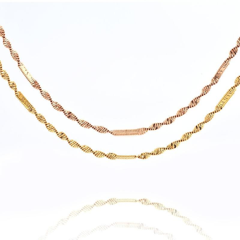 Fashion Jewellery Necklace Twisted Embossed Chain for Bracelet Glasses Accessories Jewelry Design