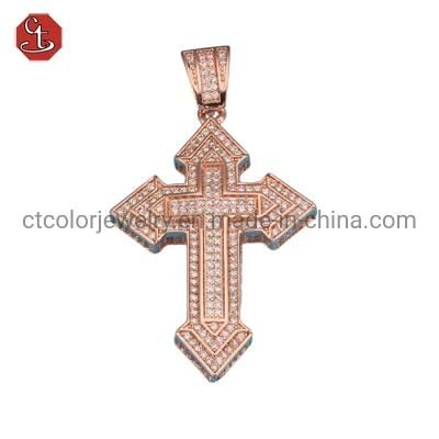Iced Out Jesus Cross Pendant Custom Jewelry For Men Gift Christian Religious Jewelry