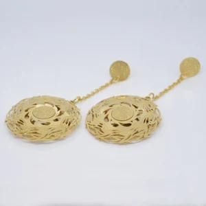 Dubai Gold Plated Flower Earring (Er3003)