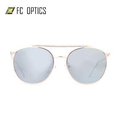 New Fashion High Quality Prescription Metal Temple Frame Mirror Sunglasses