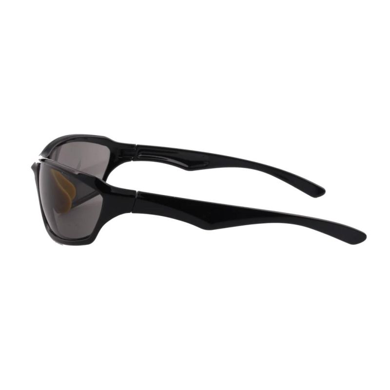 Shiny Black Specialized Sport Sunglasses with Yellow Nose Pad
