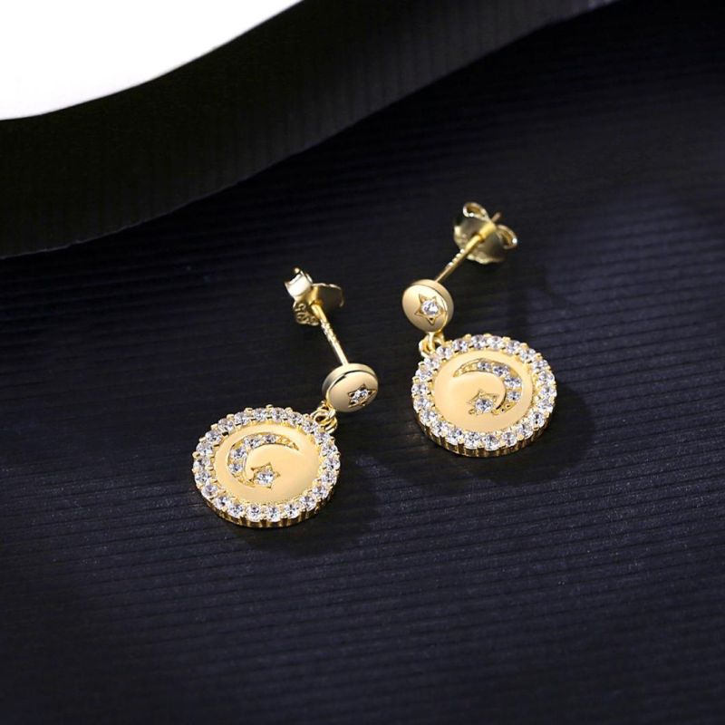 Round Extravagant Earring S925 Sliver Ear Stud