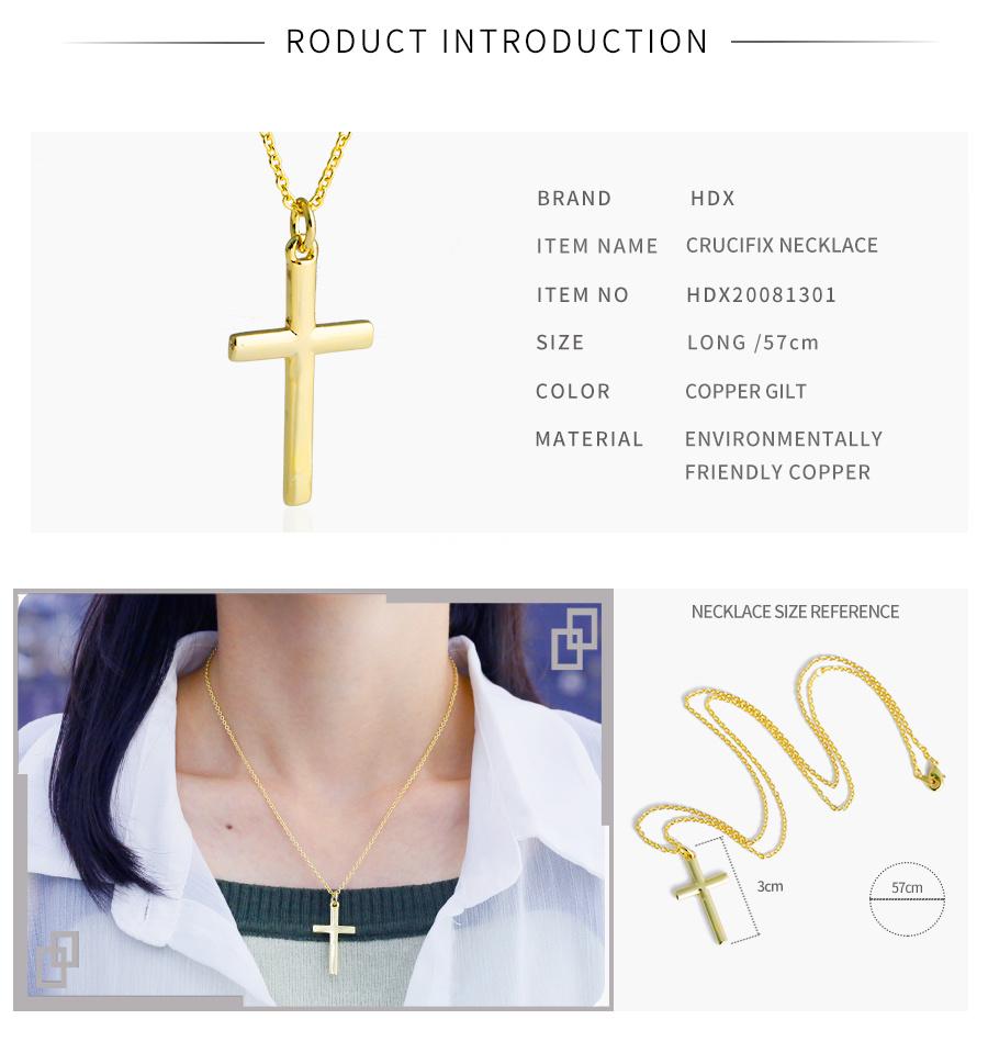 Cross-Border Jewelry Processing, Religious Cross Pendant Necklace