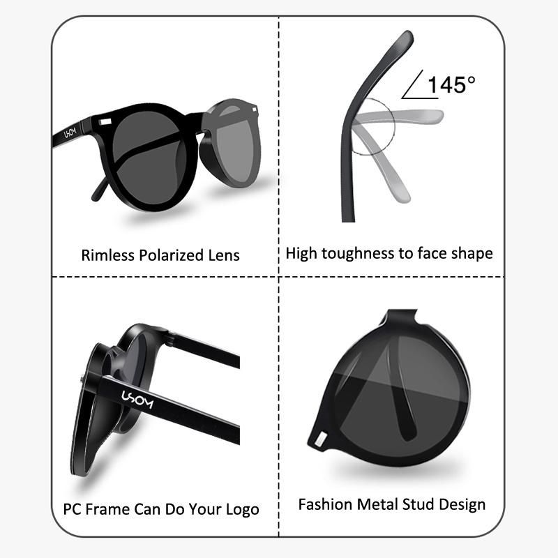 Rimless Brand Designer High Quality Gradient Female PC Lens Oculos Women Sunglasses