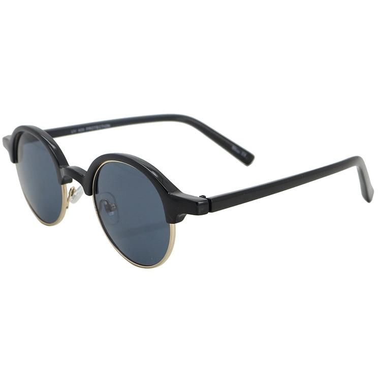 2019 Tiny Vintage Round Black Fashion Sunglasses