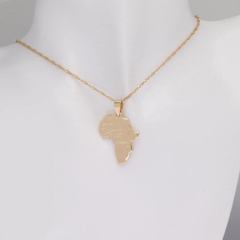 Wholesale High Quality Map Pendant Fashion Jewelry Necklace