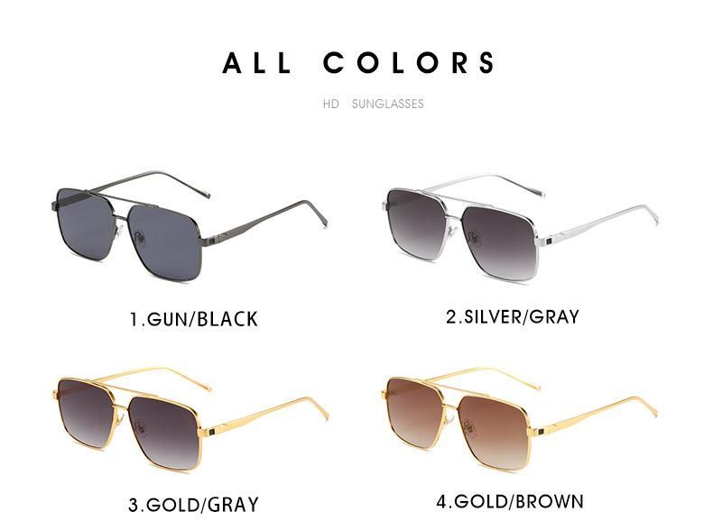 2022 Men Women Square Shades Sun Glasses Designer Famous Newest Luxury Style Fashion Trendy Metal Sunglasses