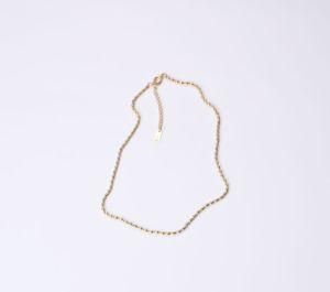 Gold Plated Beads Choker Necklace Stainless Steel Jewelry Wholesale