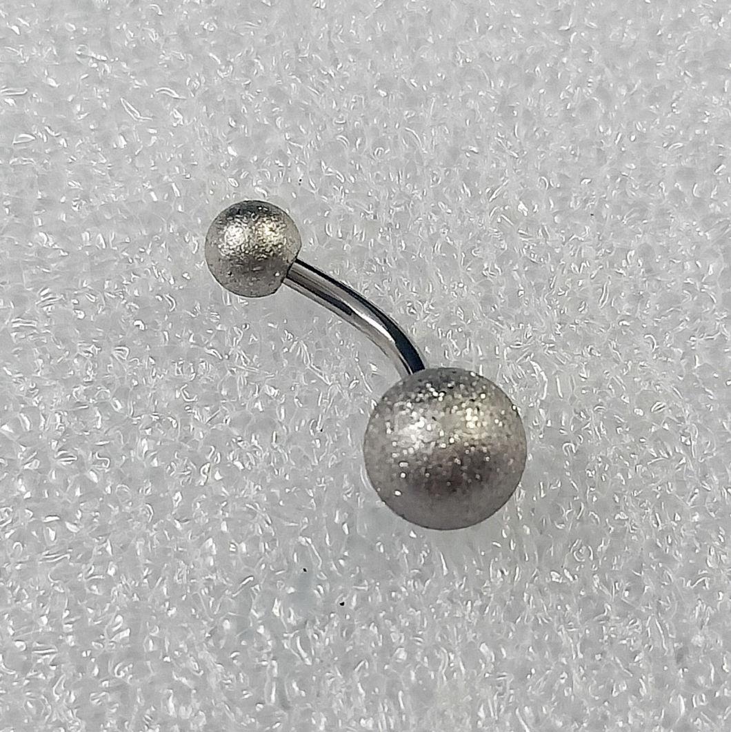 Fashion Jewelry New Products in Europe and America Stainless Steel Frosted Belly Button Ring Creative New Piercing Jewelry Ssp0811