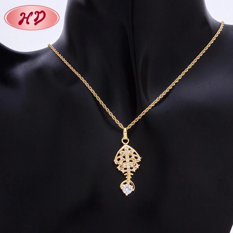 Colorful Zircon Jewelry Set Dubai Gold Plated Jewelry Set with Necklace and Earrings for Girls