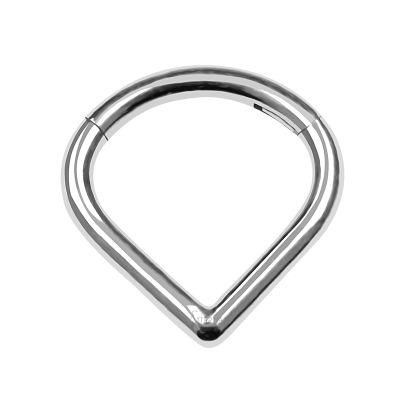 Eternal Metal ASTM F136 Titanium Tear Shape Hinged Segment Piercing Jewelry