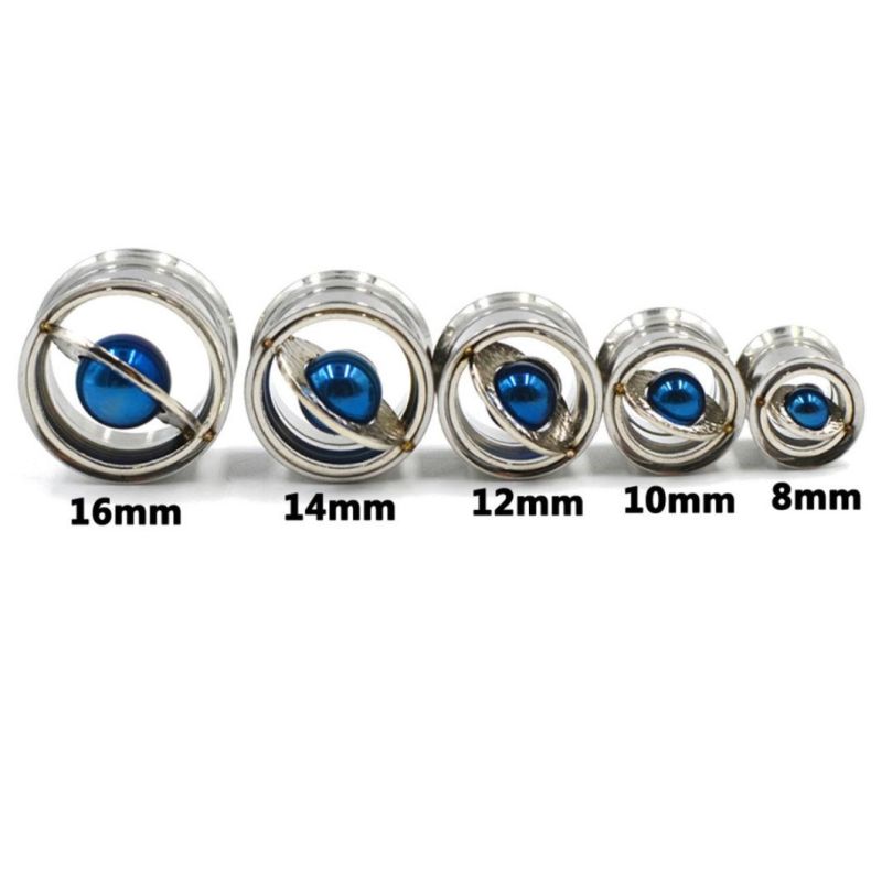 Body Piercing Stainless Steel Internal Thread Planet Stainless Steel Plug Double Flare Ear Plug Spg1839